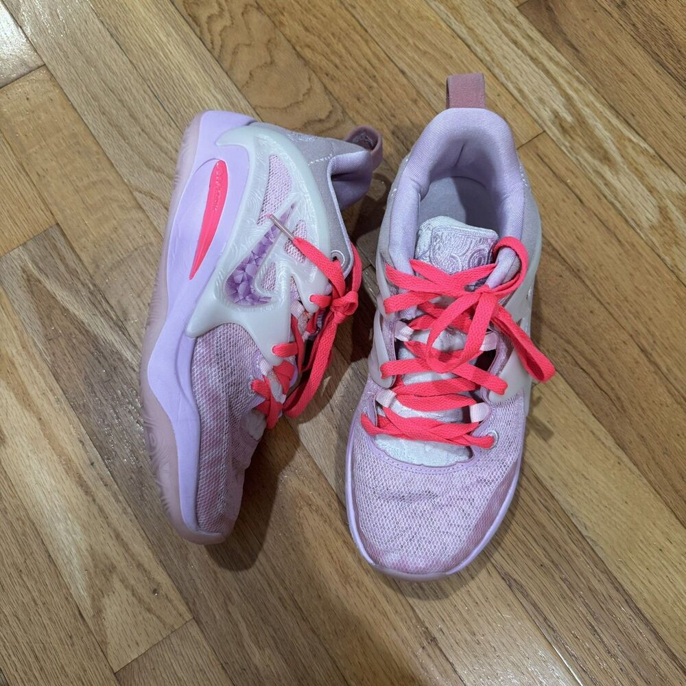 Nike KD 15 Aunt Pearl Pink Foam Basketball Shoes Mens Size 8 DQ3851-600 Zoom